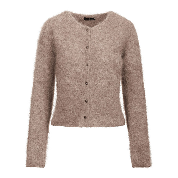 Alpaca Ull Cardigan Dk Sand URBAN PIONEERS