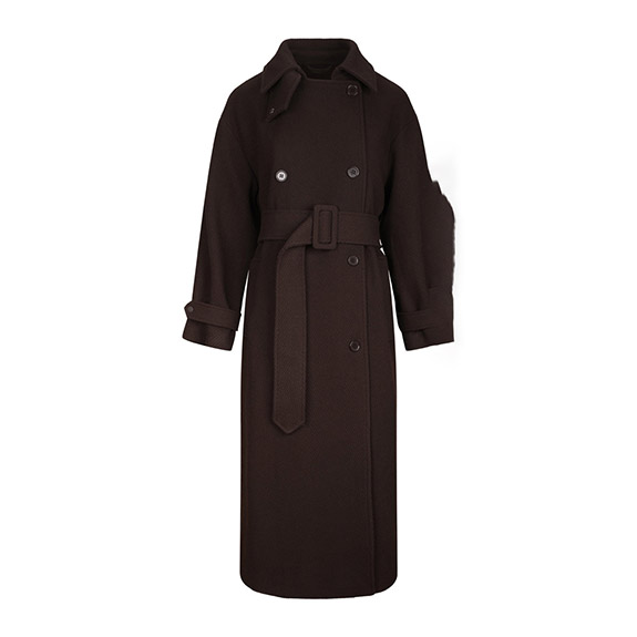 Amelie Coat Chocoate Brown URBA PIONEERS
