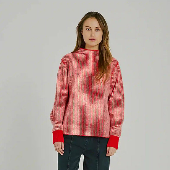 Armes Knit Top Red Stripe NORR