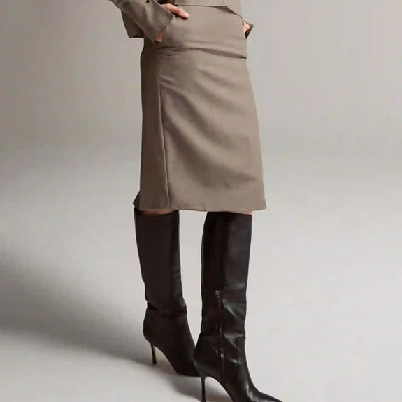 Ava Wool Skirt Lgh Brown AHLVAR GALLERY