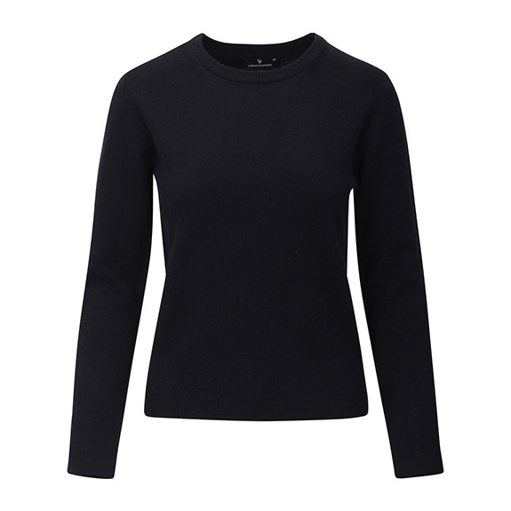 Bailey Crew Stcikad Merino  Black URBAN