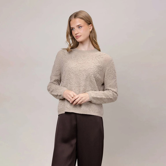 Barbara Cashmere Sweater Light Sand URBAN PIONEERS