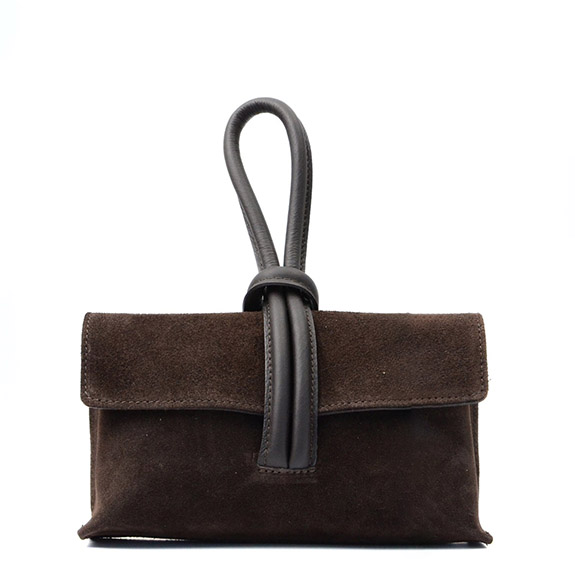 Barletta Clutch Suede Dk Brown LATALIA
