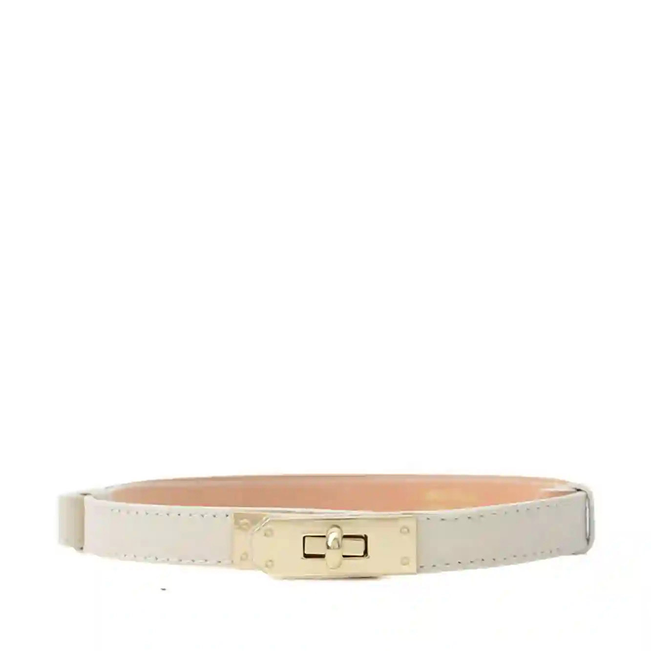 Belt w Turn Lock Beige LATALIA