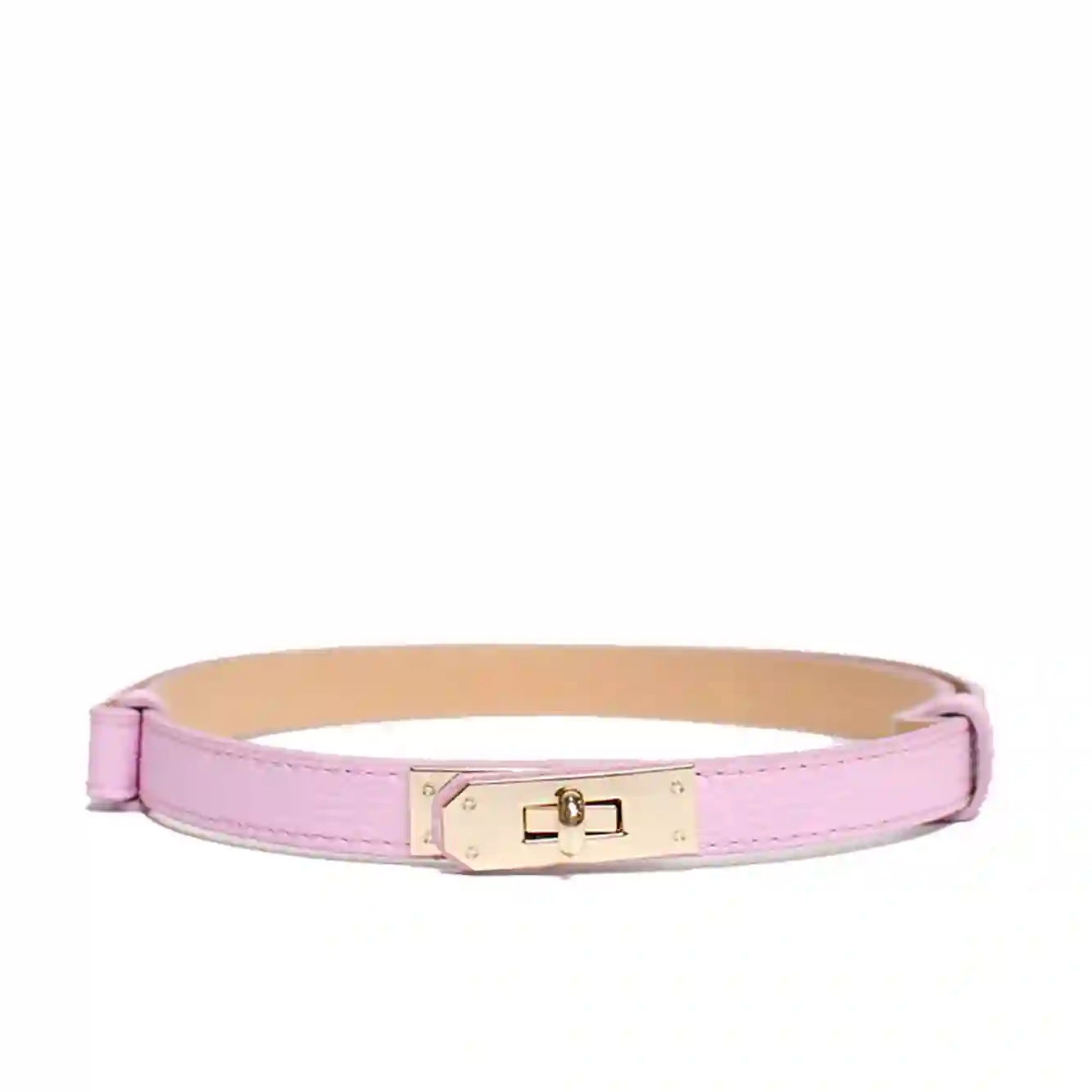 Belt w Turn Lock Pastel Pink LATALIA