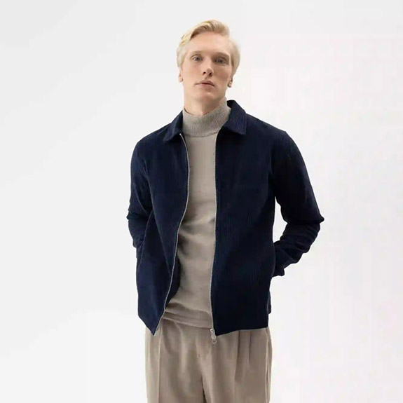 Birger Cord Jacket Navy HOLEBROOK