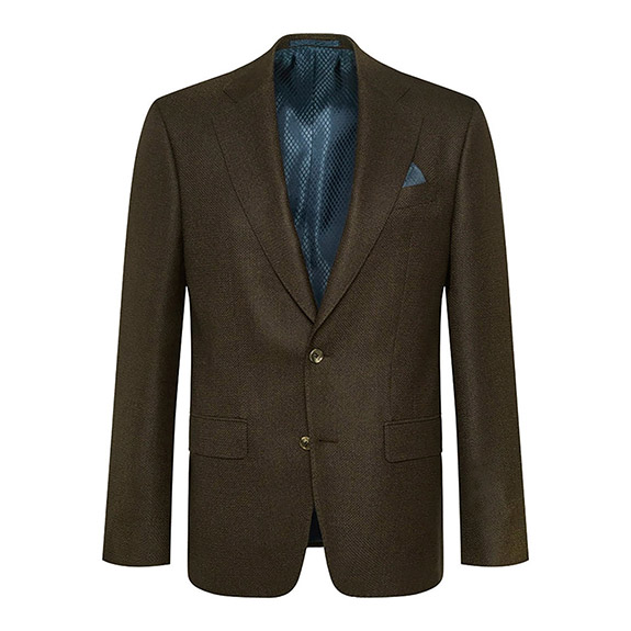 Blazer Star Napoli Hopsack Mrkbrun SAND