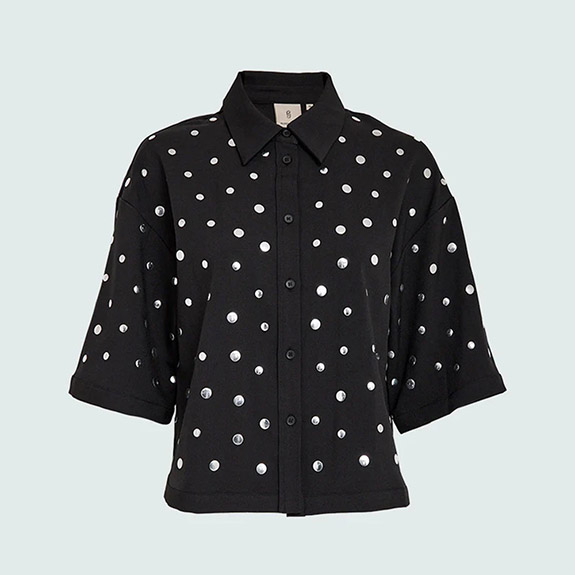 Blus Laila Studs Black PEPPERCORN