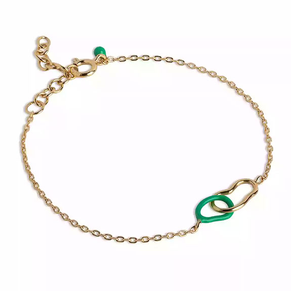 Bracelet Organic Double Circle Gras