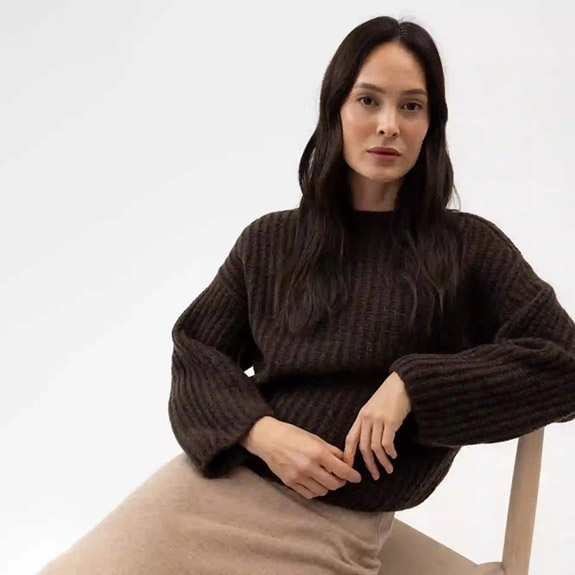 Cajsa Sweater Brown HOLEBROOK