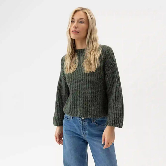 Cajsa Sweater Urban Green HOLEBROOK