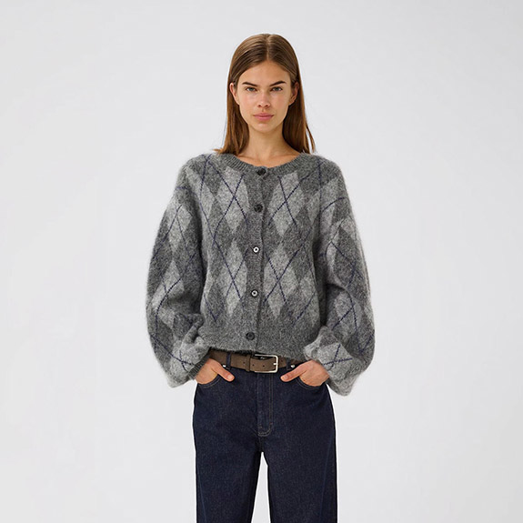 Cardigan Sasi Check Grey GESTUZ
