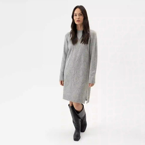 Carro Dress Grey Melange HOLEBROOK