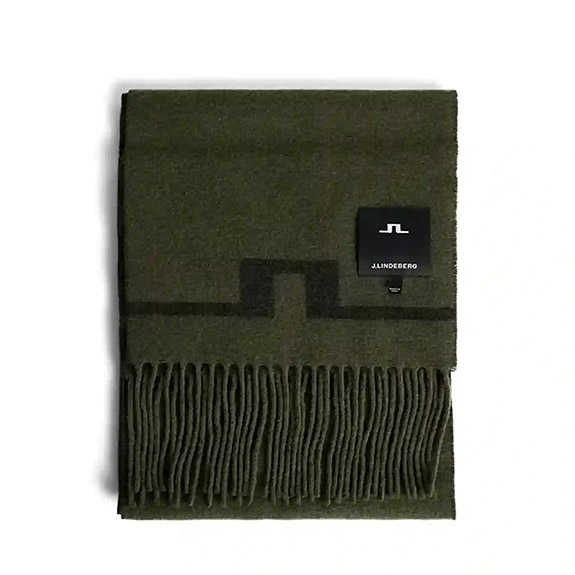 Champ Double Sided Scarf Forrest Green J LINDEBERG