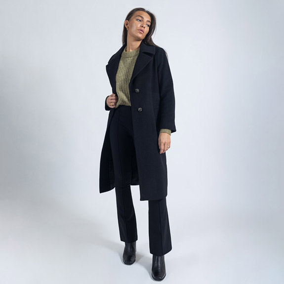 Clareta Coat Midi Black SAND