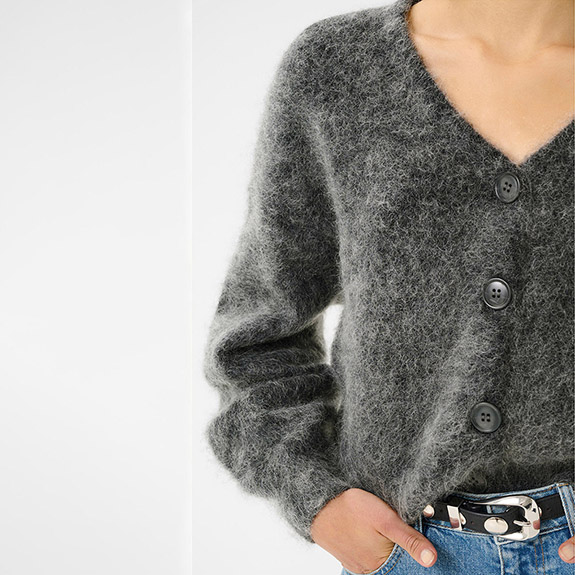 Debbie Cardigan Charcoal GESTUZ