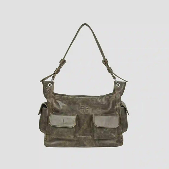 Ellas Leather Bag Olive SECOND FEMALE