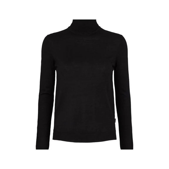 Stickad Polo Trja Fellini Trish Black  SAND