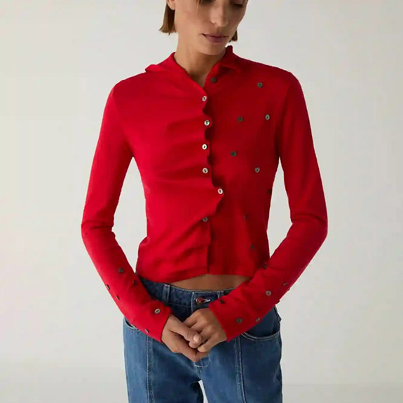Fia Cardigan Red LAGAAM