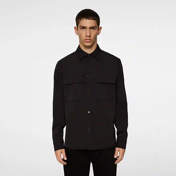 Finnigan Tech Drape Shirt Black J LINDEBERG