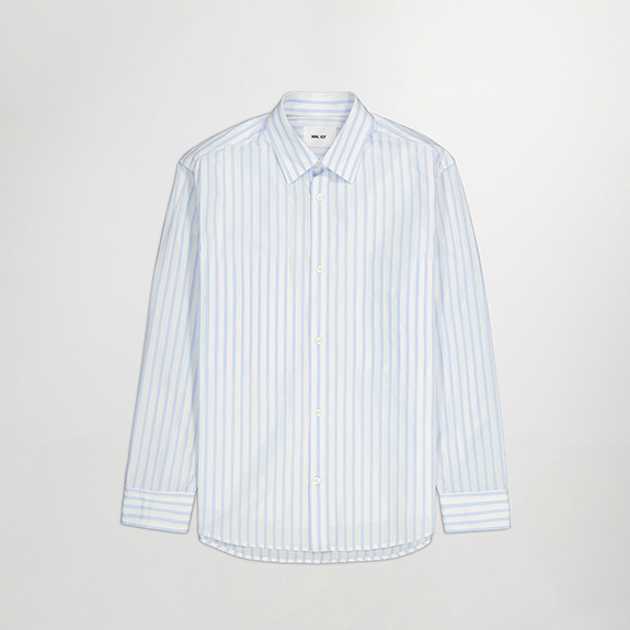 Freddy Shirt Aqua Stripe  NO PKT 5973