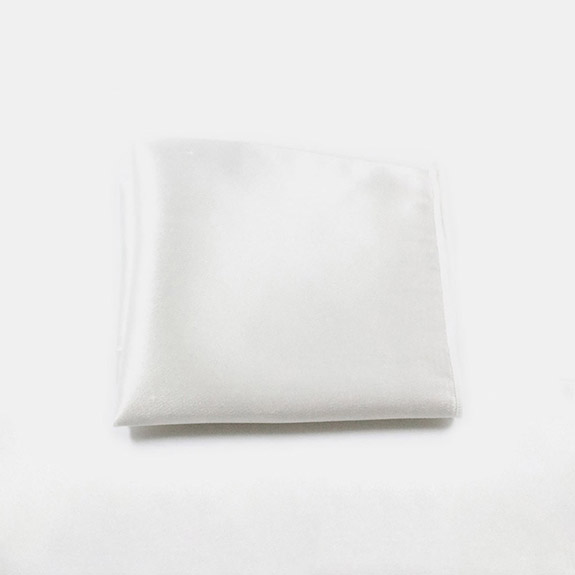 Hankie Silk White