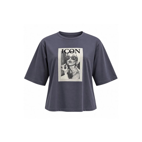 Icon Glasses Tee Dark Grey