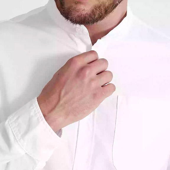 Jan Collarless Shirt White