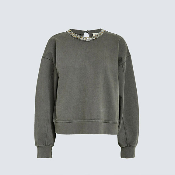 Janice Sweatshirt Grape Leaf PEPPER CORN