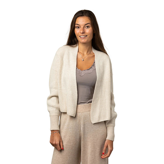 Johanna Kashmir Kofta Sandsten/Naturvit  8DESIGN