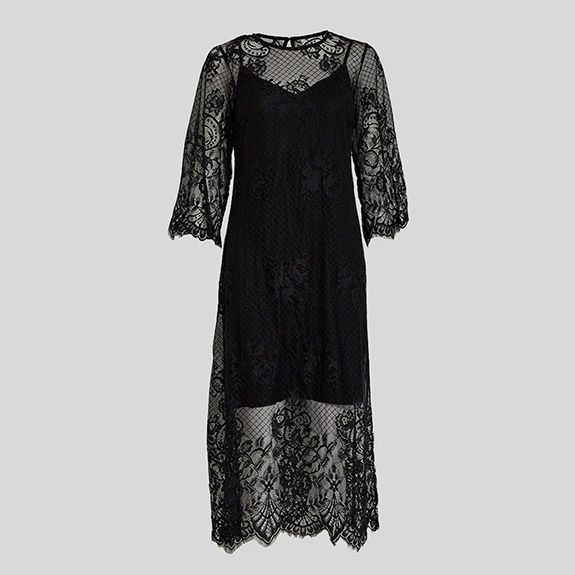 Klnning Dasha Midi Spets Black MINUS