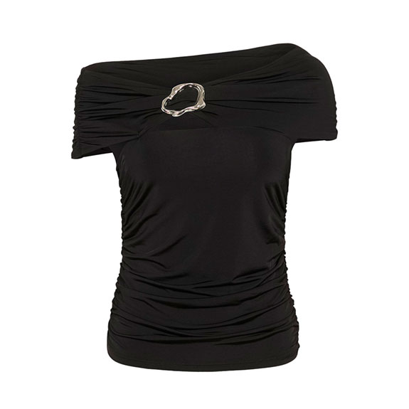 Laily Offshoulder Top Black GESTUZ