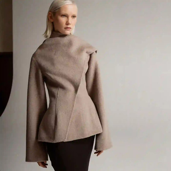 Leni Wool Blazer Light Brown AHLVAR GALLERY