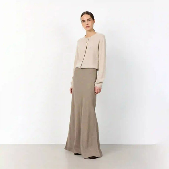 Linnekjol Naja 43 Brunmelange LEVETE