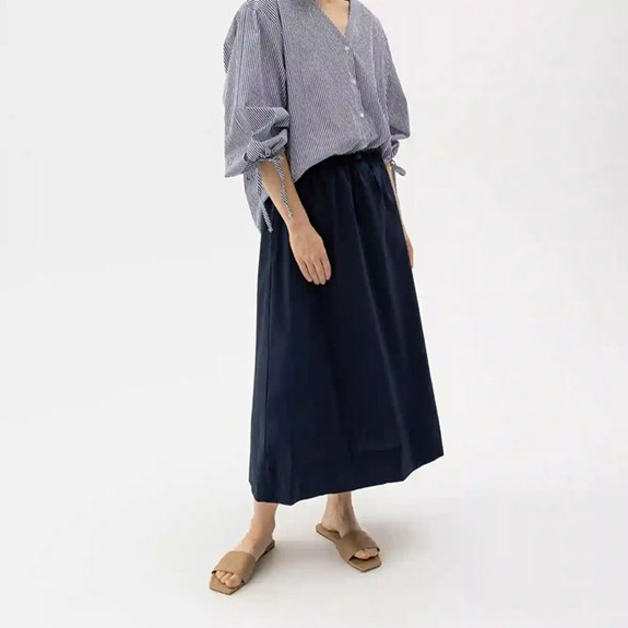 Marie Skirt Navy HOLEBROOK