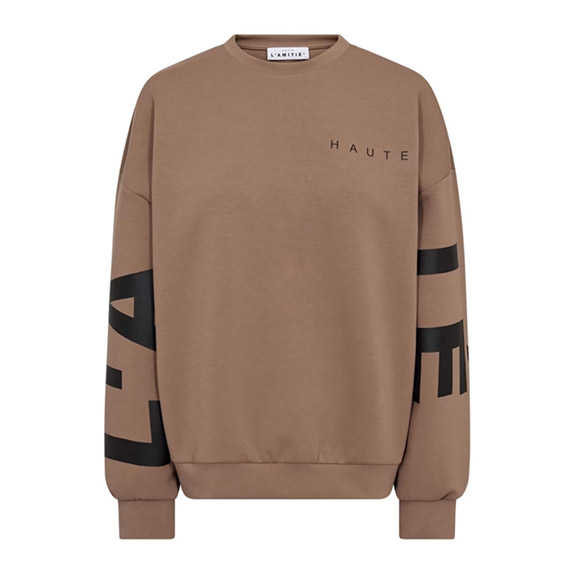 Maxi Split Logo Sweat Walnut HAUTE LAMITE
