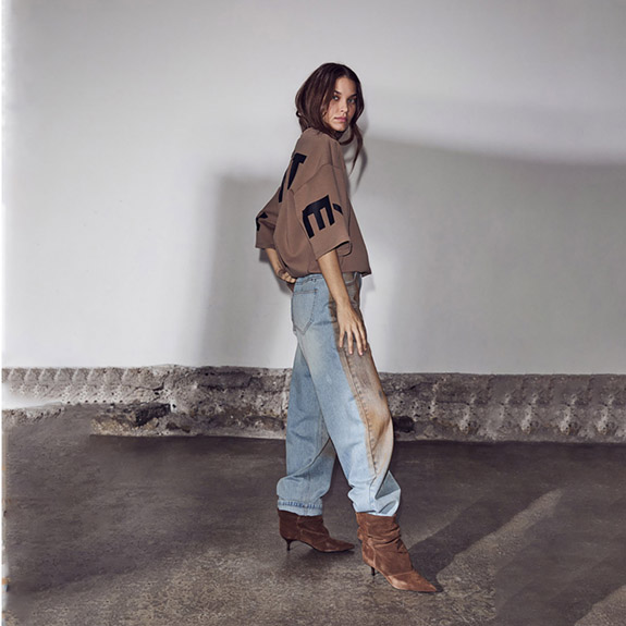 Maxi Split SS Logo Sweat WALNUT HAUTE LAMITE