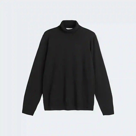 Merino Id Polo Sweater Black 200 SAND