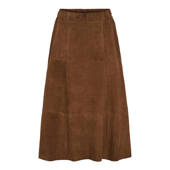Mocka Kjol Flora Dark Camel BTF