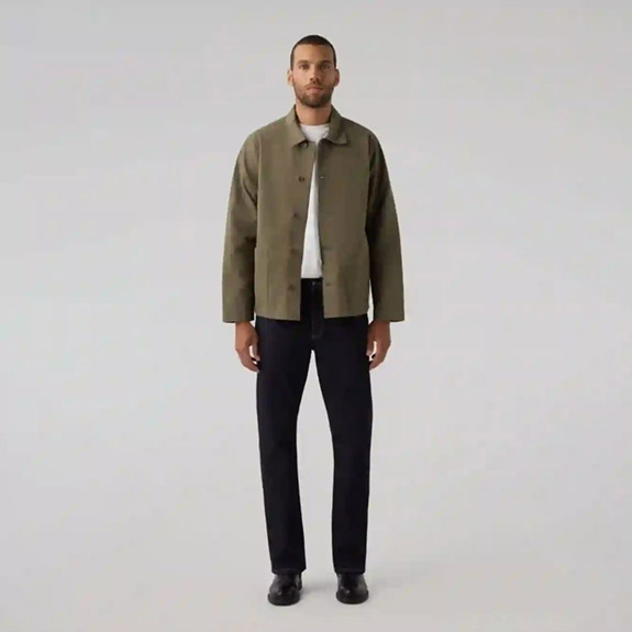 Modern Chore Jacket Olive SABURO
