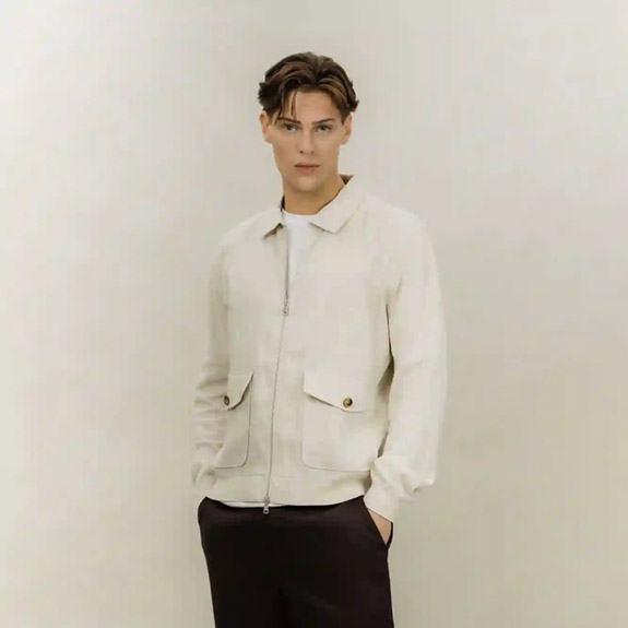 Niccolo Linen Jacket Sand URBAN PIONEERS