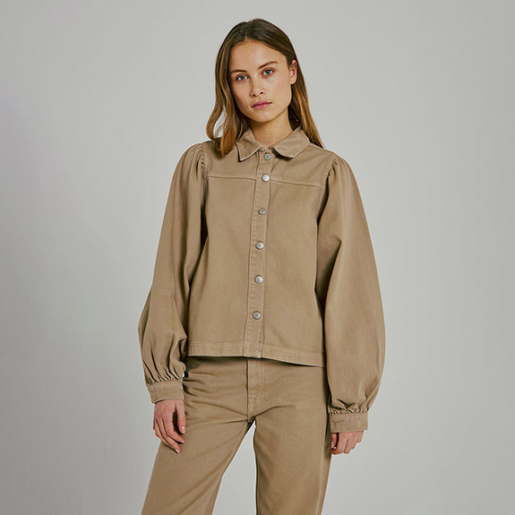 Ninni Denim Shirt Dark Sand NORR