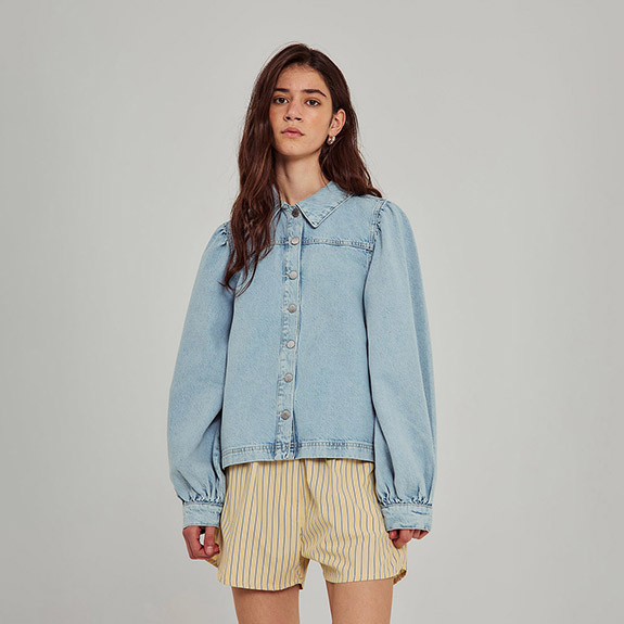 Ninni denim shirt Light Blue NORR