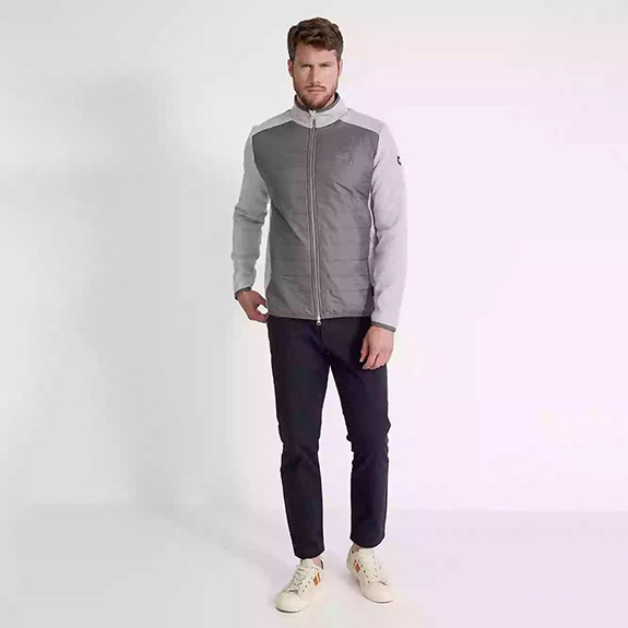 Peder Fullzip WP Lifght Grey Melange