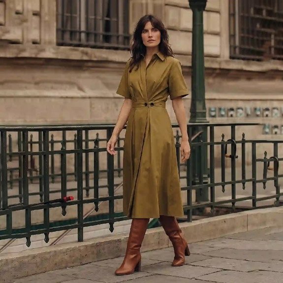Pia Dress Khaki LA ROUGE