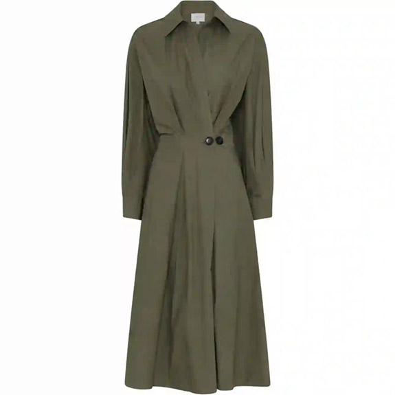 Pia Dress LS Army Green  LA ROUGE