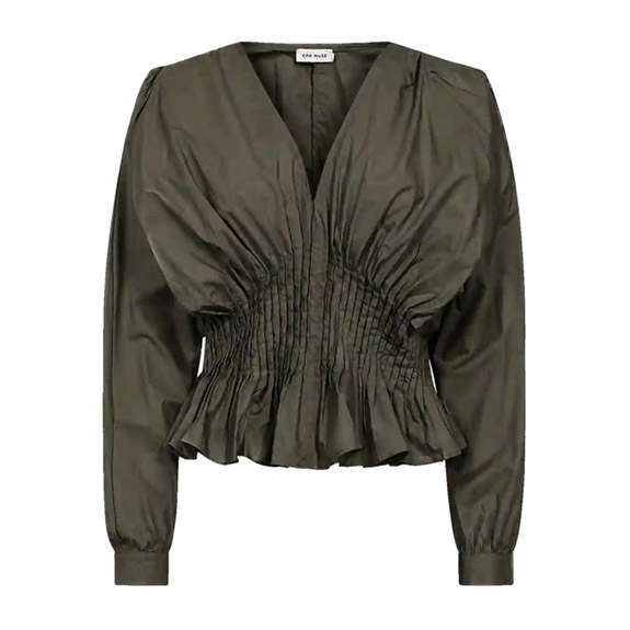 Poplin Blouse Ivy Green COPENHAGEN MUSE