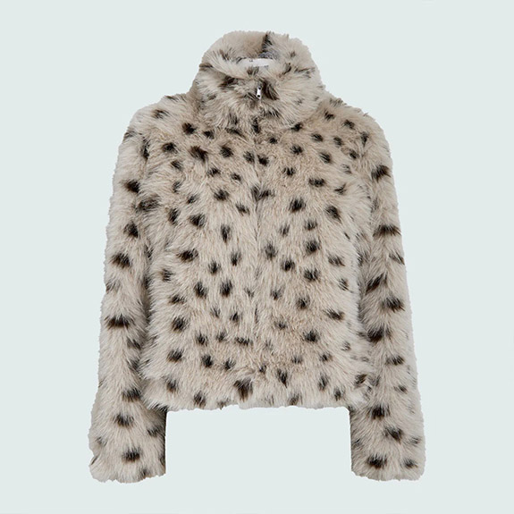 Randia Faux Fur Jacket Beige PEPPER CORN