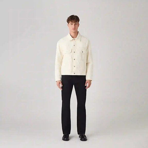 RELAXED TRUCKER JACKET ECRU SABURO