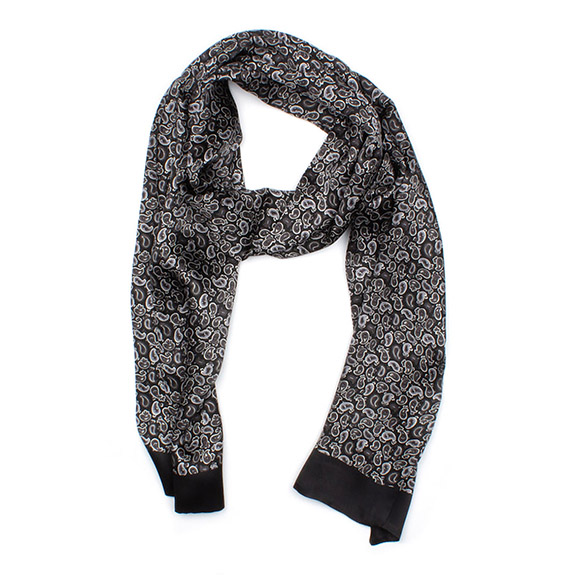 Scarf Siden Hann Black